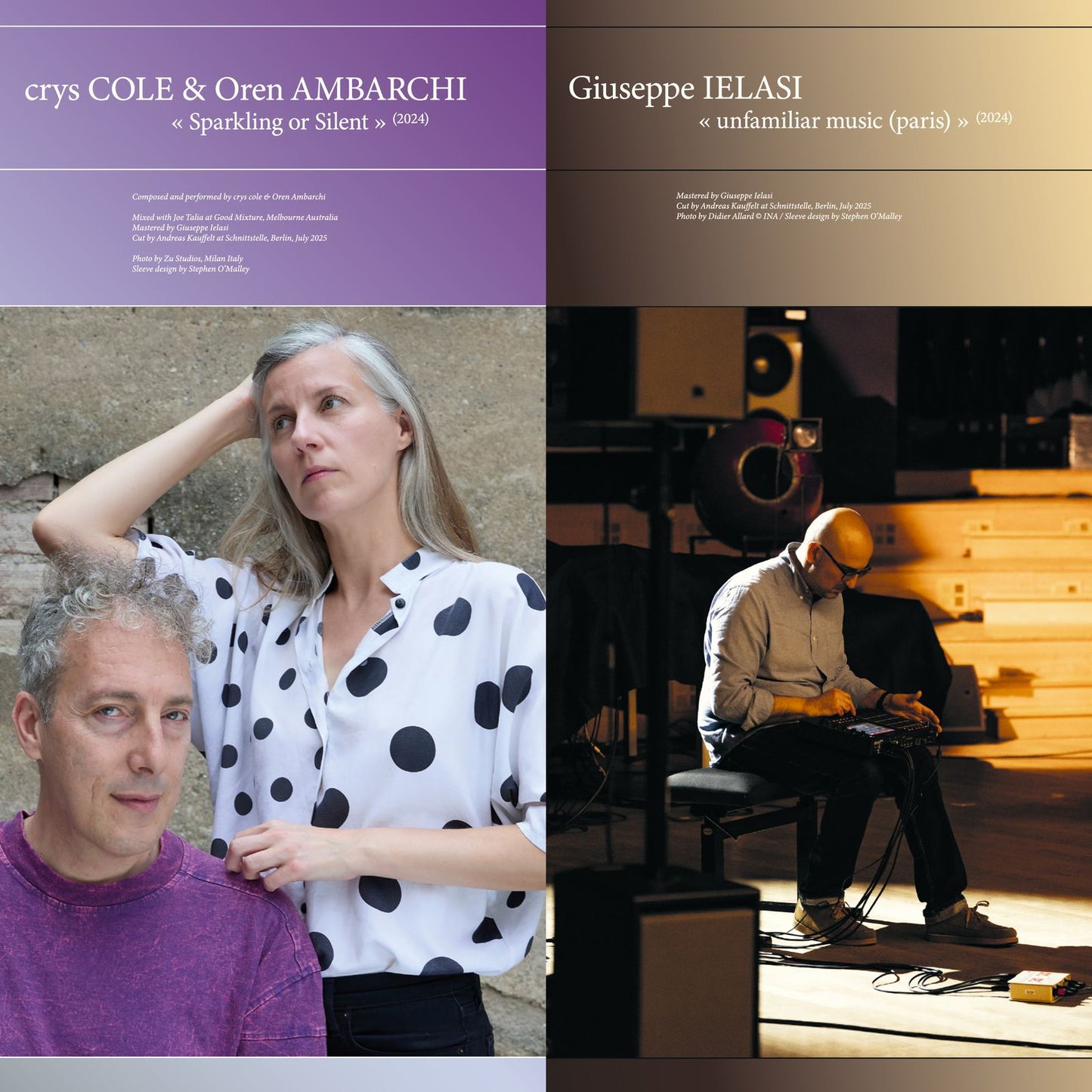 crys cole & Oren Ambarchi, Giuseppe Ielasi 'Sparkling or Silent / unfamiliar music (paris)'