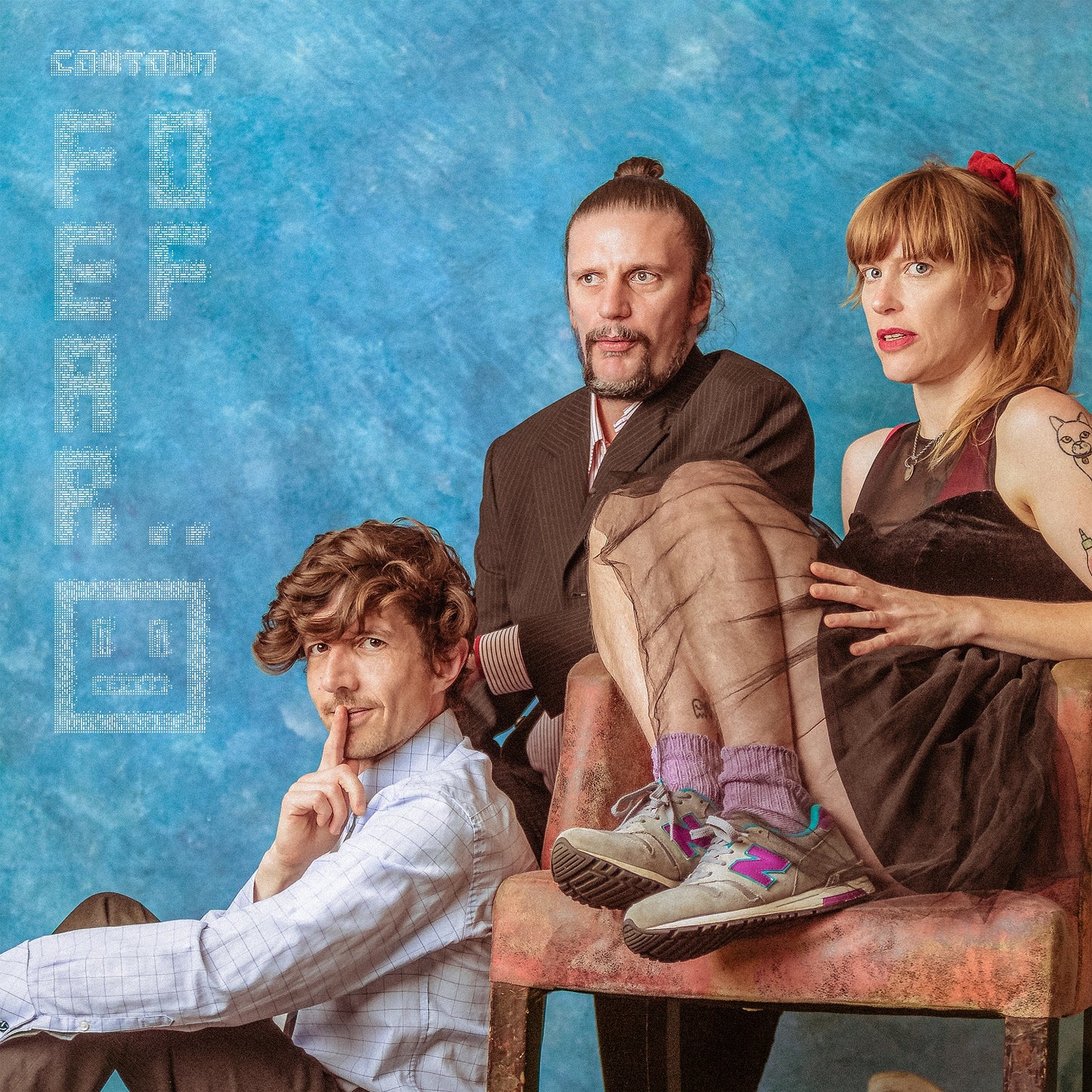 Cowtown 'Fear Of...' Vinyl LP - Teal & White Marble