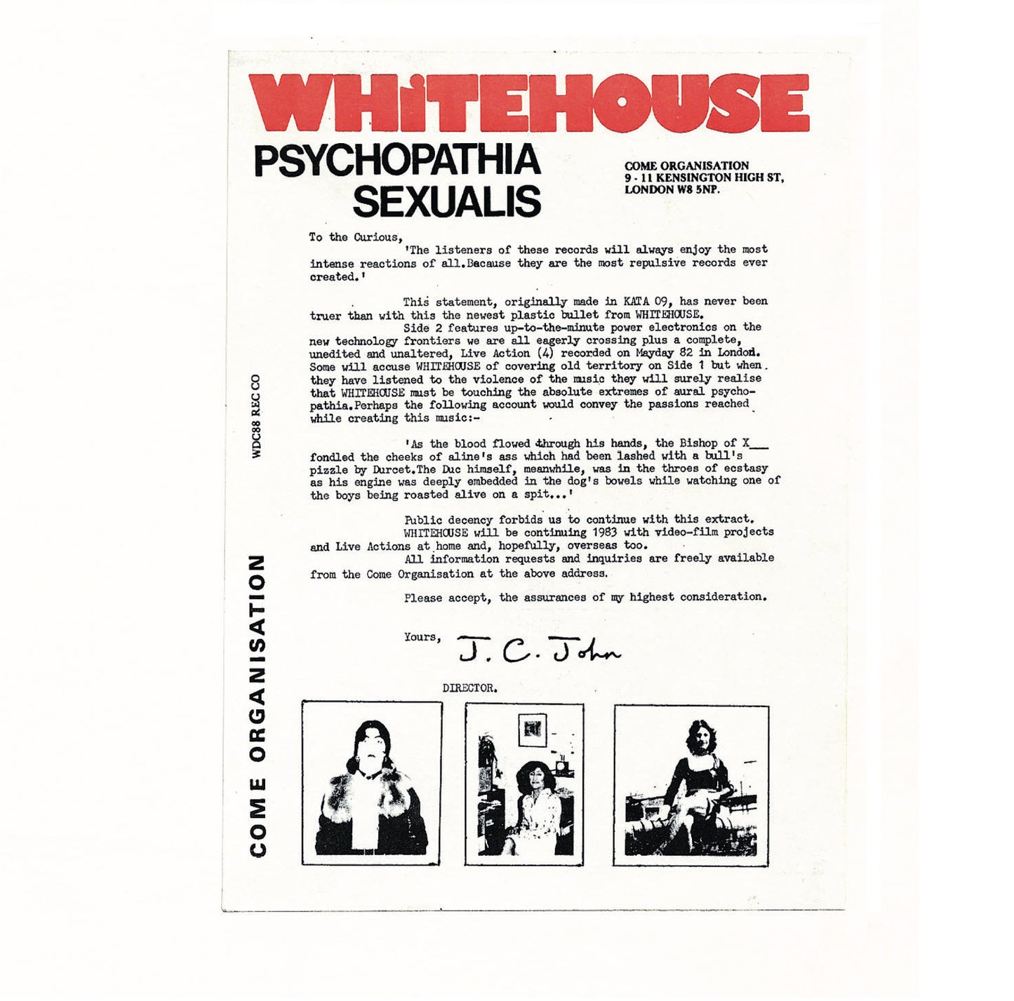 Whitehouse 'Psychopathia Sexualis' (Legacy Edition) PRE-ORDER