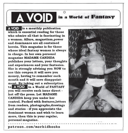 Morbid Books 'A Void magazine issue 3 discipline and pleasure'