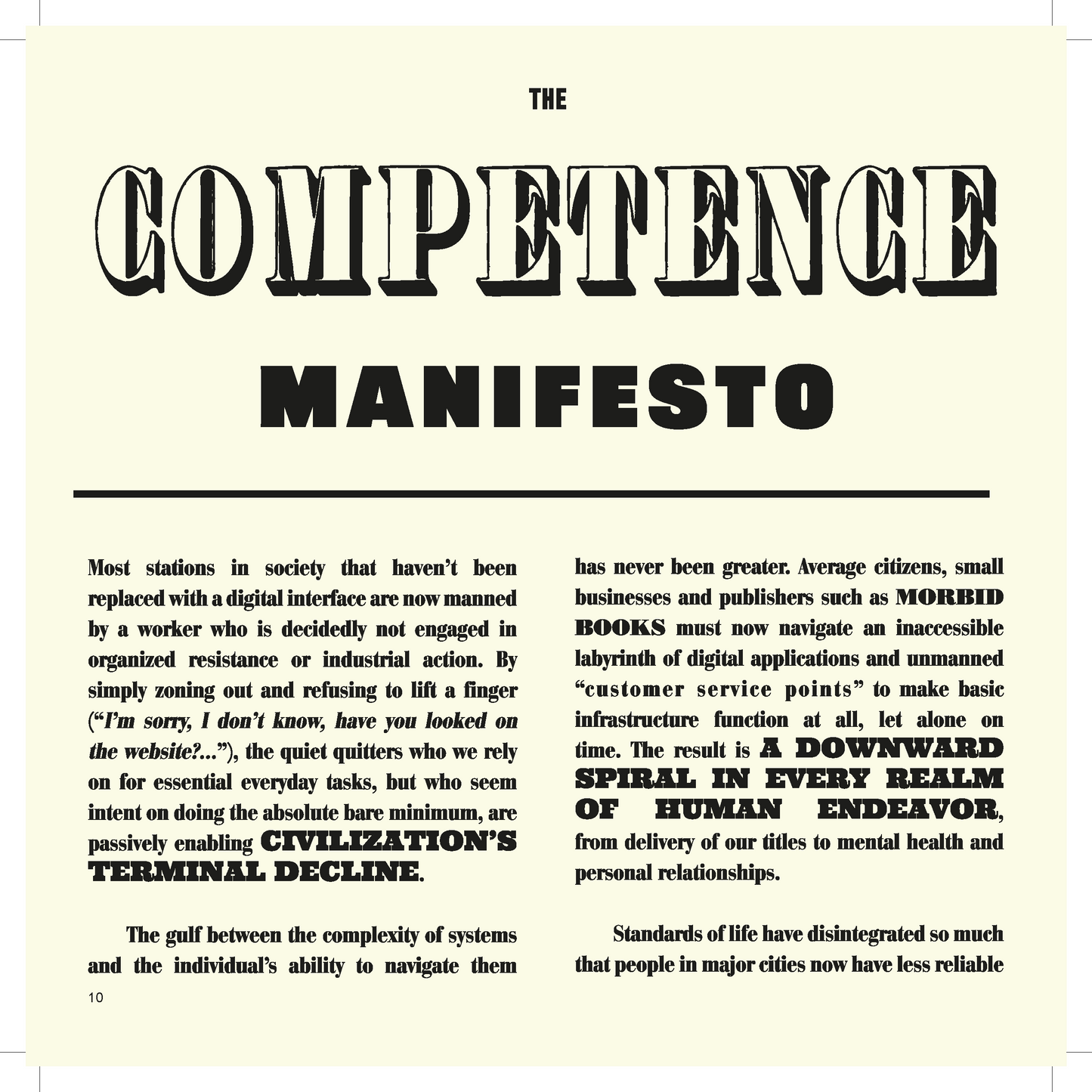 The Competence Movement 'Music for Basic Functionality: A User's Manual' Book