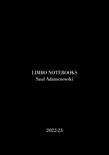 Saul Adamczewski 'Limbo Notebooks' PRE-ORDER