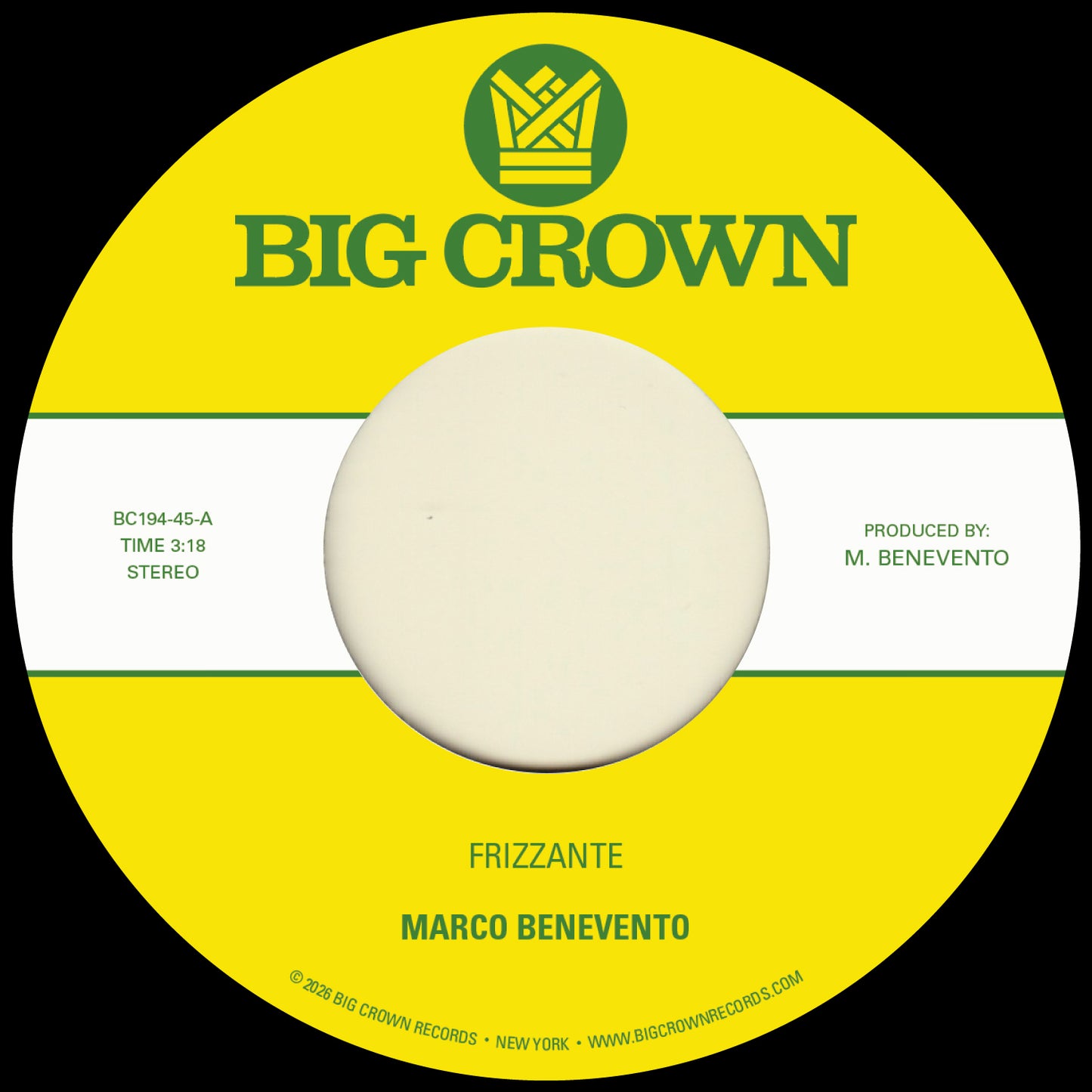 Marco Benevento 'Frizzante / Turandot' - Cargo Records UK