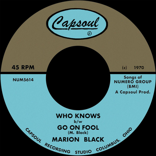 Marion Black 'Go On Fool b/w Who Knows'