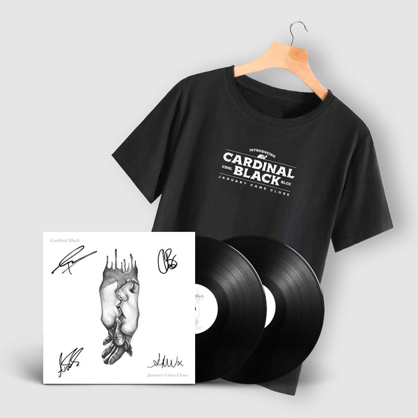 Cardinal Black 'January Came Close' Vinyl 2xLP - Signed + T-Shirt Bundle