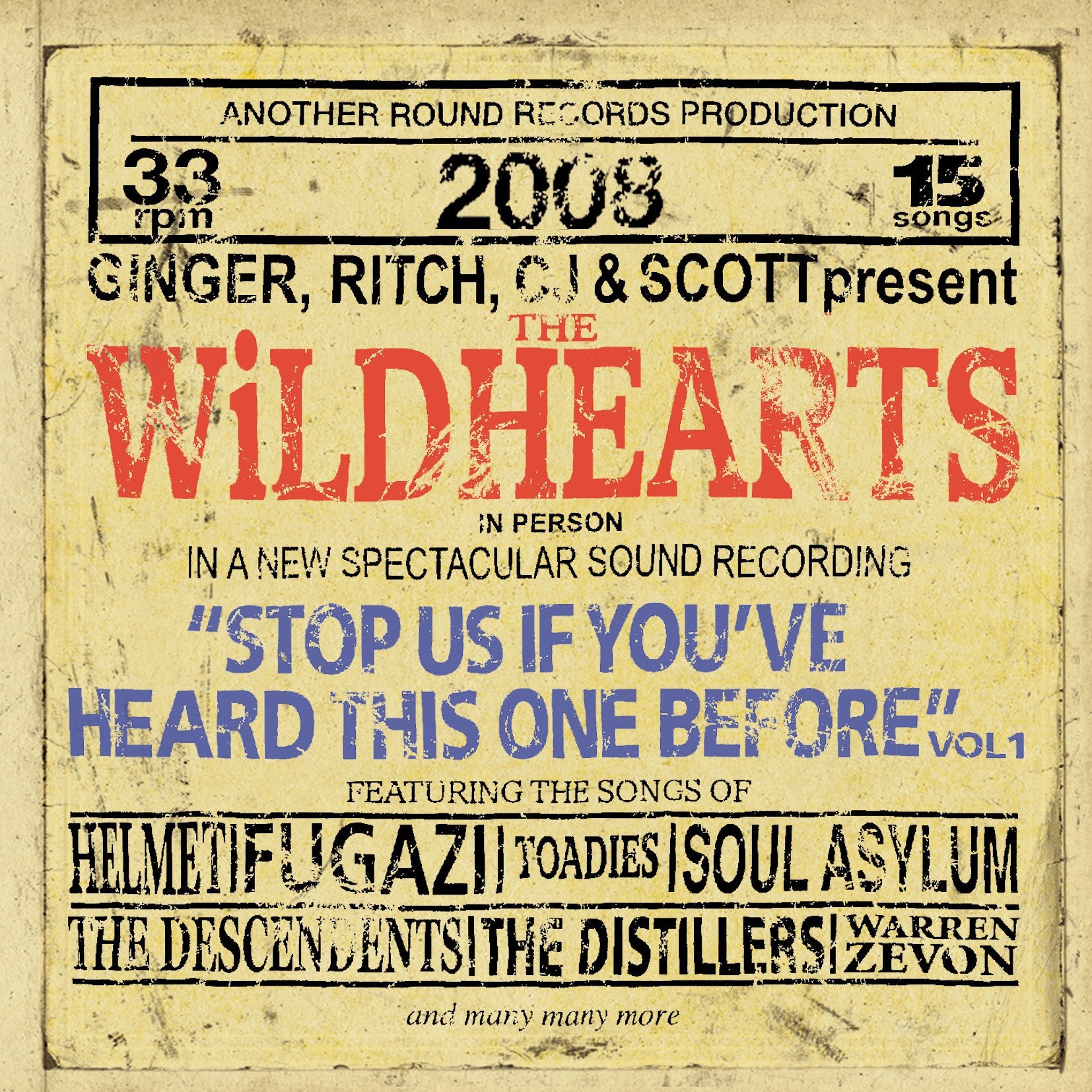 The Wildhearts 'Stop Us If You've Heard This One Before Vol. 1' - Cargo Records UK